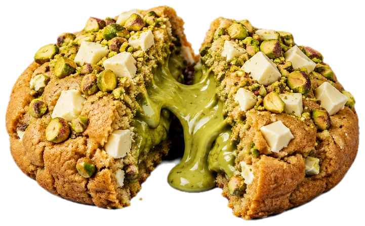 Cookie XXL fourré à la crème de pistache